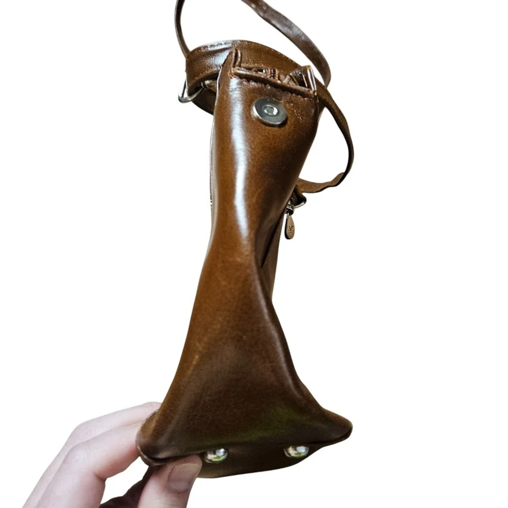 Ashwood Gina Bridge Cognac Brown Leather Crossbody Bag‎ Tanned Structured